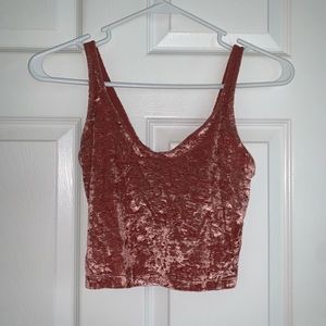 lululemon Mauve Velvet Cropped Tank-size 4